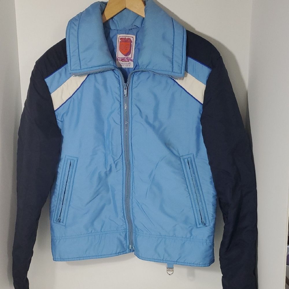 Skyr Vintage 80's Colorblock Men's Ski Jacket Zip Front Size M
